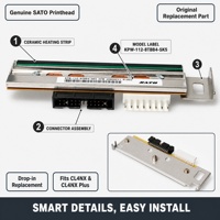 Tête d'impression Sato CL4NX 203 dpi, unité de remplacement de tête d'impression thermique OEM pour imprimante d'étiquettes de codes-barres de 4 pouces avec plaque arrière dissipatrice de chaleur