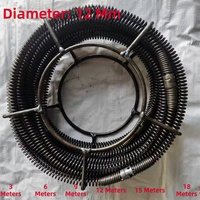 Déboucheur de canalisations à tige flexible Mai Xin, bobine en acier à ressort, capacité de charge de 25 lb, longueur extensible de 3 à 18 m