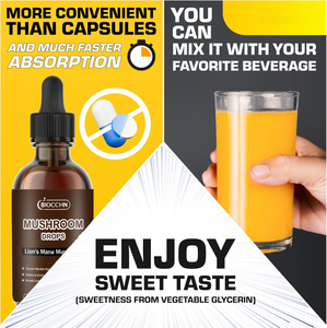 Integratore di Funghi <span class=keywords><strong>Lion</strong></span>'s <span class=keywords><strong>Mane</strong></span> in Gocce OEM, Estratto di <span class=keywords><strong>Lion</strong></span>'s <span class=keywords><strong>Mane</strong></span> per Supporto Cognitivo, Concentrazione, Chiarezza Mentale, Memoria, Umore e Funzionamento Cerebrale - Product Image 2