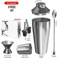 Kit de Barman Complet Mixologie avec Shaker à Cocktail Bouteille à Martini de 700ml, Pilon et Outils Accessoires de Bar