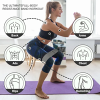 Bande de Résistance en Tissu Tricoté Marron Dégradé Multi-Tailles Personnalisable pour Pilates, Yoga, Danse, Entraînement des Jambes et du Tronc