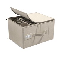 Boîte de rangement pour vaisselle Conteneur anti-poussière pour verres à vin rouge Gobelets Flûtes à champagne Organisateur de vaisselle de cuisine Mallette de rangement