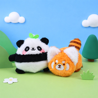 Porte-clés en peluche créatif : Raton laveur transformé en panda, breloque pour sac à dos, sac d'école, jouet, poupée, petit cadeau