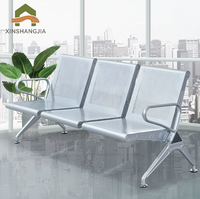 Chaise d'attente en acier thermolaqué de qualité commerciale, anti-rouille, pour hôpitaux, gares, banques, bureaux, aéroports, places publiques
