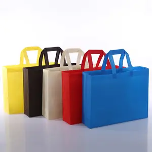 Cheap Price Carry Grocery Reusable Custom Logo Printed Plastic Tote Bag Non-Woven Shopping Bags