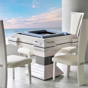 Table de Mahjong automatique de luxe américaine en bois avec accessoires électriques pour <span class=keywords><strong>casino</strong></span>, poker, 4 joueurs, design durable - Product Image 5