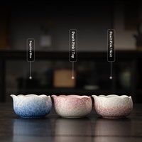 Ensemble de thé matcha en céramique Dehua de style chinois à motif de fleurs de glace, quatre pièces, bol à thé, support pour chasen, outils pour la préparation du thé
