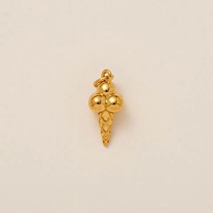 Pandahall Pendentif Pizza en Acier Inoxydable 304 Plaqué Or 18K avec Sertissage Bezel pour Cadeau - Product Image 4