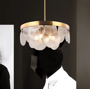 Zeal Lighting oro cepillado moderno hecho a mano burbuja vidrio colgante hogar interior vidrio colgante Luz - Product Image 6