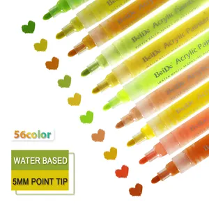 6 millimetri reversibile Round & Scalpello Punta colore della vernice a base d'acqua pennarello per LED bordo, lavagna, ceramica, plastica, vetro