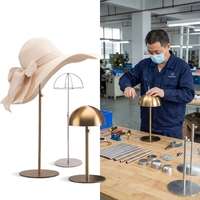 Nouvel Arrivage Présentoir de Chapeaux de Table en Métal Acier Inoxydable, Support de Chapeaux Moderne en Métal pour Table, Vente en Gros