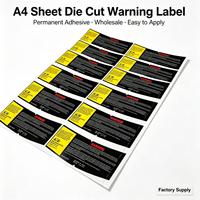 Autocollant d'avertissement de sécurité industrielle direct usine, étiquette en vinyle auto-adhésive découpée à la forme, imperméable, pour marquage de machines