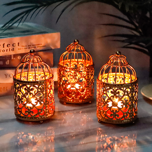 <span class=keywords><strong>Mini</strong></span> vàng kim loại nến đèn lồng chim lồng treo người giữ ngọn nến <span class=keywords><strong>tealight</strong></span> cho đám cưới trang trí - Product Image 6