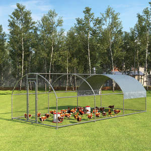 โรงเรือนเลี้ยงไก่แบบเดินเข้าได้ ขนาด 15 ลูกบาศก์เมตร หลังคาโค้ง โครงเหล็ก ขายส่ง BSCI  ตาข่ายโลหะสำหรับเลี้ยงไก่ - Product Image 3