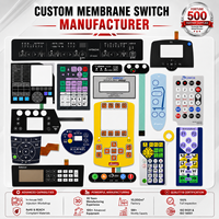 Teclado de Membrana Personalizado de Fábrica, Panel de Control con Superposición Gráfica, Botón de Teclado de Membrana