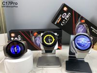 Reloj Inteligente C17pro con Esfera Grande, Modos Deportivos, Juegos, Frecuencia Cardíaca, Pantalla Táctil AMOLED, Caja de Acero Inoxidable, IP67, Monitor de Sueño