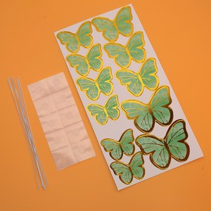 Decoración de Pastel de Papel Ecológica con Diseño de <span class=keywords><strong>Mariposa</strong></span>, Adhesivos Decorativos para Pared de Halloween, Feliz Cumpleaños, DIY, para Fiesta de Cumpleaños de Niña - Product Image 6