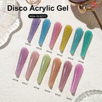 Gel de construction pour ongles en 12 couleurs, gel dur pour extension, lampe UV, gel acrylique longue durée, gel pour ongles disco