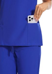 Tenues d'hôpital souples et respirantes, ensembles médicaux, uniformes d'infirmière, tissu extensible, spandex de haute qualité, <span class=keywords><strong>4</strong></span> pour l'hôpital, tissé - Product Image 5