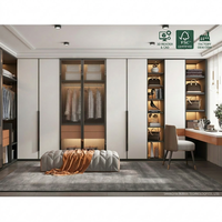 Armoire de chambre moderne sur mesure, dressing modulaire, rangement OEM, portes en MDF, montage facile, autoportante, pour hôtels et villas
