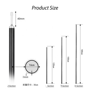 7075 Aluminum Alloy <b>Tent</b> Pole 1.8m Anti Slip Outdoor Camping Support Pole - Product Image 3
