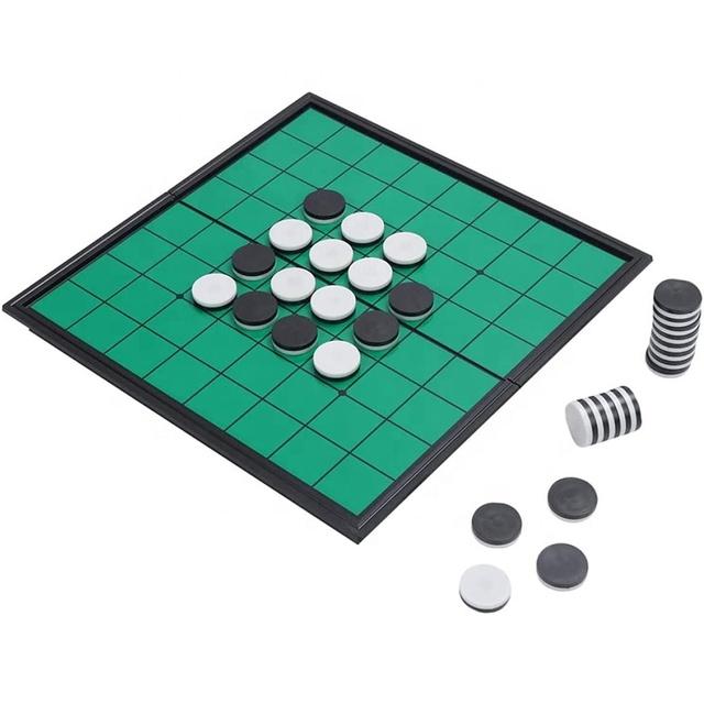 Popular Reversi Strategy Board Game 7.87" Folding Luxury Chess Set for Child