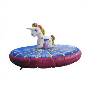 Machine de rodéo gonflable commerciale d'extérieur en forme de licorne pour enfants - Product Image 1