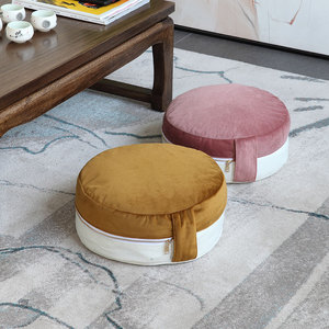 Coussin <span class=keywords><strong>de</strong></span> tatami rond pour méditation, en coquille <span class=keywords><strong>de</strong></span> <span class=keywords><strong>sarrasin</strong></span>, baie japonaise, amovible et lavable, pour futon, zafu - Product Image 3