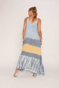 Robe décontractée boutonnée à col en V pour femmes Lavable Taille naturelle Fabriquée en Inde - Product Image 3