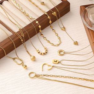 Modische Edelstahl-Diamantkette für Damen und Herren. Hochwertige 18K Vergoldete Sportliche Bambusketten-Style Luxus-Partyschmuck - Product Image 1