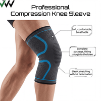 Genouillère de Compression Ajustable et Flexible Personnalisée en Nylon, Coton et Polyester pour le Sport, la Fitness et l'Entraînement en Salle de Sport