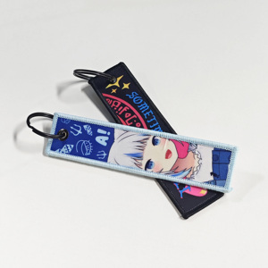 Porte-clés brodés personnalisés en gros pour vêtements et sacs à dos, pendentifs brodés - Product Image 6