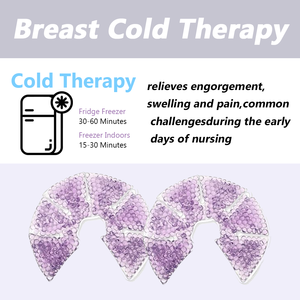 Многоразовые терапевтические компрессы для груди (горячие/холодные), 2 ультрамягких чехла для облегчения боли в сосках во время беременности и кормления, помощь при откачивании молока - Product Image 3