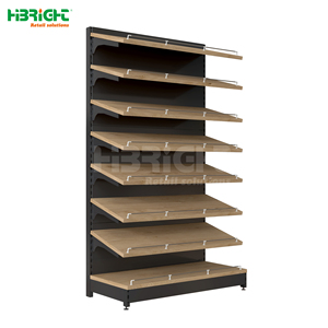 Estantería Moderna de Madera y Metal para Supermercado, con Estantes Ajustables, para Supermercados y Tiendas Minoristas - Product Image 1