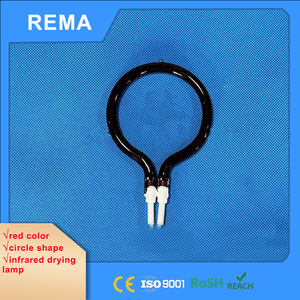 Lampe chauffante infrarouge en <span class=keywords><strong>forme</strong></span> <span class=keywords><strong>de</strong></span> <span class=keywords><strong>cercle</strong></span> rouge rubis pour réchauffer les aliments, tube chauffant infrarouge, lampe à quartz IR - Product Image 1