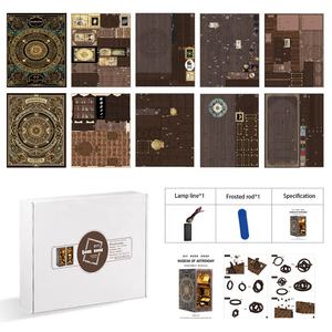 2025 3D Puzzle en bois Miniature serre-livres bricolage découpé au Laser Mini maison de poupée bois livre coin pour adultes - Product Image 4