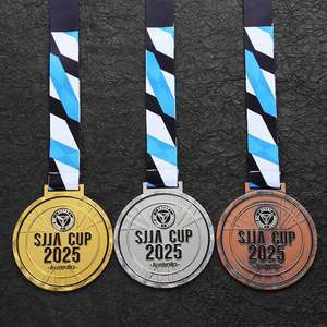 Custom Medallas Personalizadas Round 2d Zinc Alloy <b>Metal</b> Award Medals Die Casting Judo Jiu Jitsu Medals Sports <b>Metal</b> with Ribbon - Product Image 5