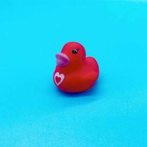 Custom Printing Own Logo Classic Baby Bath Toy <b>Vinyl</b> Non Toxic Mini Floating Yellow Rubber Duck for Valentines - Product Image 5