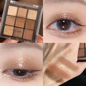 9 Color Eyeshadow Daily Makeup Brown Eye <strong>Shadow</strong> Palette Shimmer Matte Lasting Pearl Fine Shimmer <strong>Earth</strong> Color Eye <strong>Shadow</strong> - Product Image 5
