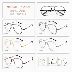 Brand Memory Titanium Pilot Men Computer Eyeglasses Retro Oval Optical Eyewear Spectacle Prescription Glasses Factory Direct