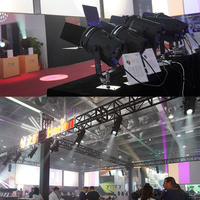 Projecteur Fresnel à zoom automatique avec courbe de gradation, contrôle DMX LED 6 en 1, mélange de six couleurs RGBALC, 350 watts, pour scène de studio de télévision de théâtre