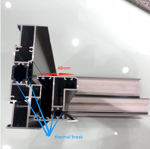 Fenêtres coulissantes extérieures et intérieures en alliage d'aluminium de style français Double verre trempé résistant aux ouragans pour appartements - Product Image 6