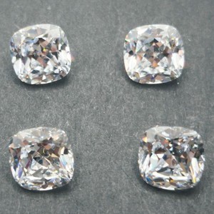 Guitai Cushion Cut Cubic Zirconia Gemstones Clear White Synthetic For Jewelry Making - Product Image 2