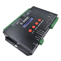 Adressable RVB RGBW RGBIC RGBWIC Programmable LED Contrôleur K-8000C SD Carte 8 Ports Max 8192 IC Pixels Point SPI Signal de Sortie