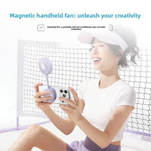 Ventilateur de refroidissement magnétique portable pour téléphone portable avec support anneau, flexible et compact, idéal pour l'été en extérieur - Product Image 4
