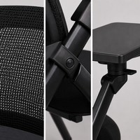 Chaise de formation haut de gamme avec tableau d'écriture intégré, design moderne, robuste, idéale pour les cours universitaires et l'utilisation au bureau