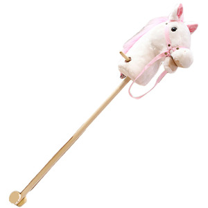 Hobby Horse Juguete de peluche <span class=keywords><strong>Caballo</strong></span> de peluche con palo de madera desmontable Horsing con Neigh Sing Cowboy Song Juguete educativo - Product Image 3