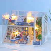 Hamaileon DIY Miniature Maison pour Maison de Poupée Kit 3D Puzzle en Bois Étagère Décor Cadeau pour Adultes Adolescents Famille et Amis