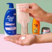 Sachets cosmétiques à fond plat pour échantillons, petits sacs en plastique pour le voyage, emballage de shampoing liquide