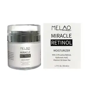 MELAO 2.5% Retinolo Crema Idratante Acido Ialuronico Crema Anti Invecchiamento Riduce Le Rughe Linee sottili di Giorno E di Notte Retinolo Crema Viso